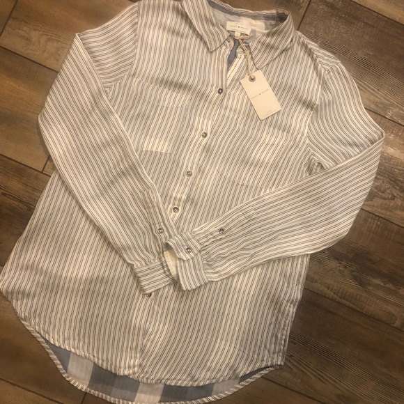 Lucky Brand NWT Striped Button Down - Picture 7 of 8